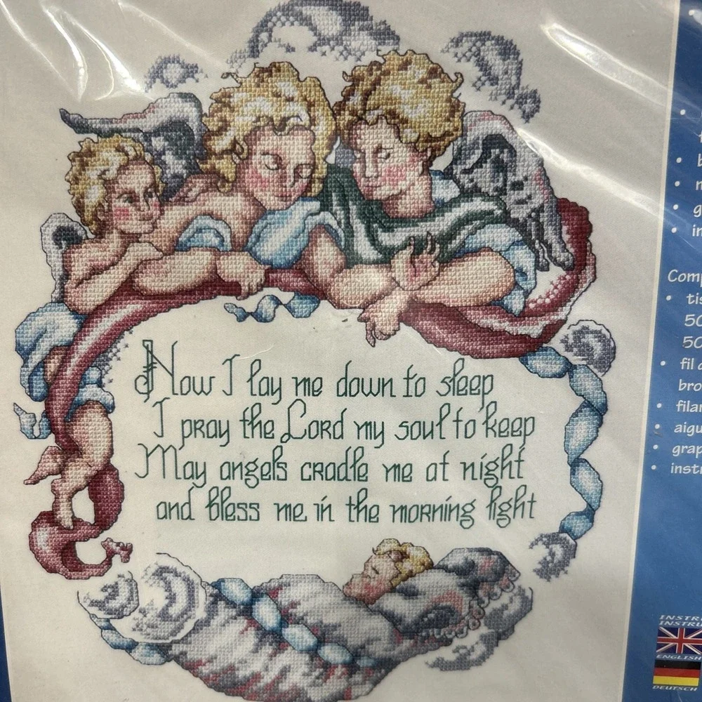 Janlynn Stamped Cross Stitch Kit‎ Morning Light Now I Lay Me Down To Sleep New